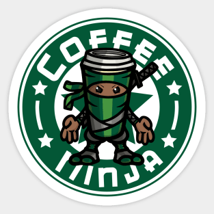 Coffee Ninja - Green Sticker